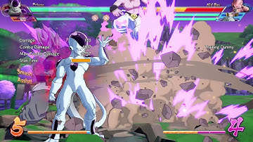 Dragon Ball FighterZ - Frieza + Goku Black (assist) 6.1k 1-bar corner combo