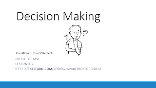 Conditional If Then Statements in Java (3.2)