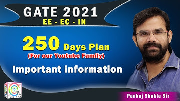 250 Days Plan I Important information I GATE 2021I Get ready from 15th March