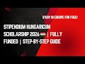 Stipendium Hungaricum Scholarship 2026 🇭🇺 | Fully Funded | Step-by-Step Guide
