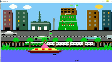 Smart City View Open_GL / Computer Graphics Project With Source Code