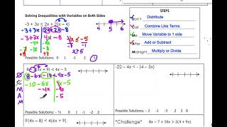 multi step inequalities variables on both sides