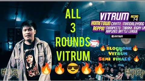 slockone kinupal lang ni vitrum🤣all 3 ROUNDS vitrum vs slockone isabuhay semi finals 🔥 ctto #fliptop