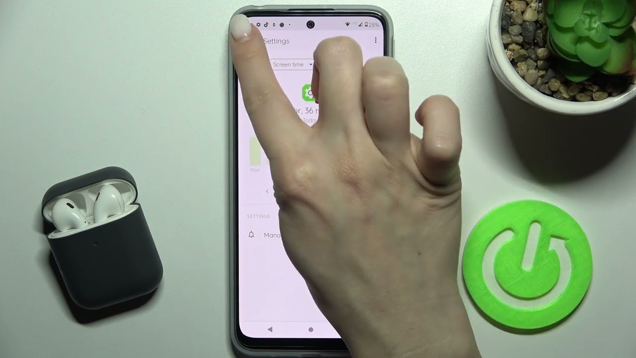 Как проверить общее время использования экрана на MOTOROLA Moto G31 — Статистика использования те...