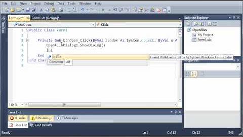 Visual Basic Tutorial - 129 - OpenFileDialog