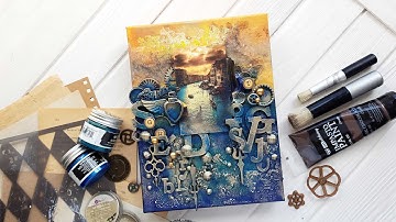 Mixed media canvas "Sunset" by Olya Kravets