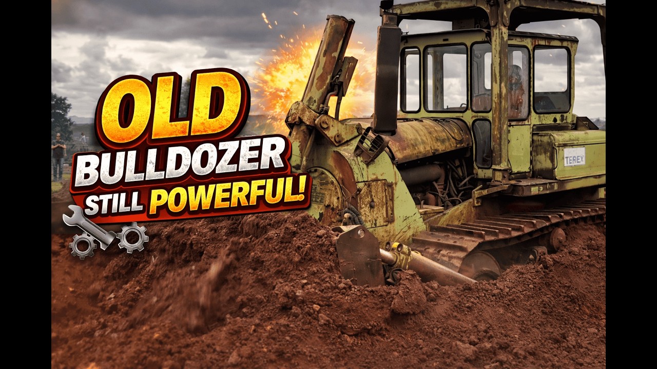 Old Bulldozer Still Powerful | Pushing Heavy Mud #exscavator