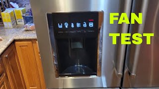 how to test the fans on a KitchenAid or Whirlpool refrigerator