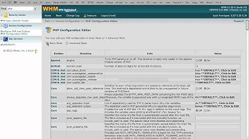 How to edit the php.ini file with WHM