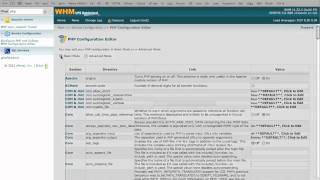 How to edit the php.ini file with WHM