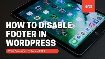 How to Disable footer in WordPress Post | WordPress 2021