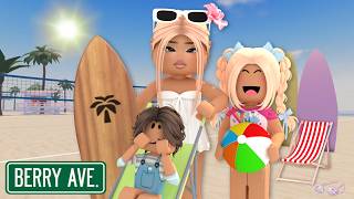 OUR FAMILY BEACH DAY ROUTINE! *NEW TOWN* Roblox Berry Avenue Voiced RP Roleplay