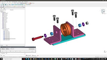 Ansamblu realizat in FreeCAD Vedere Explodata 1