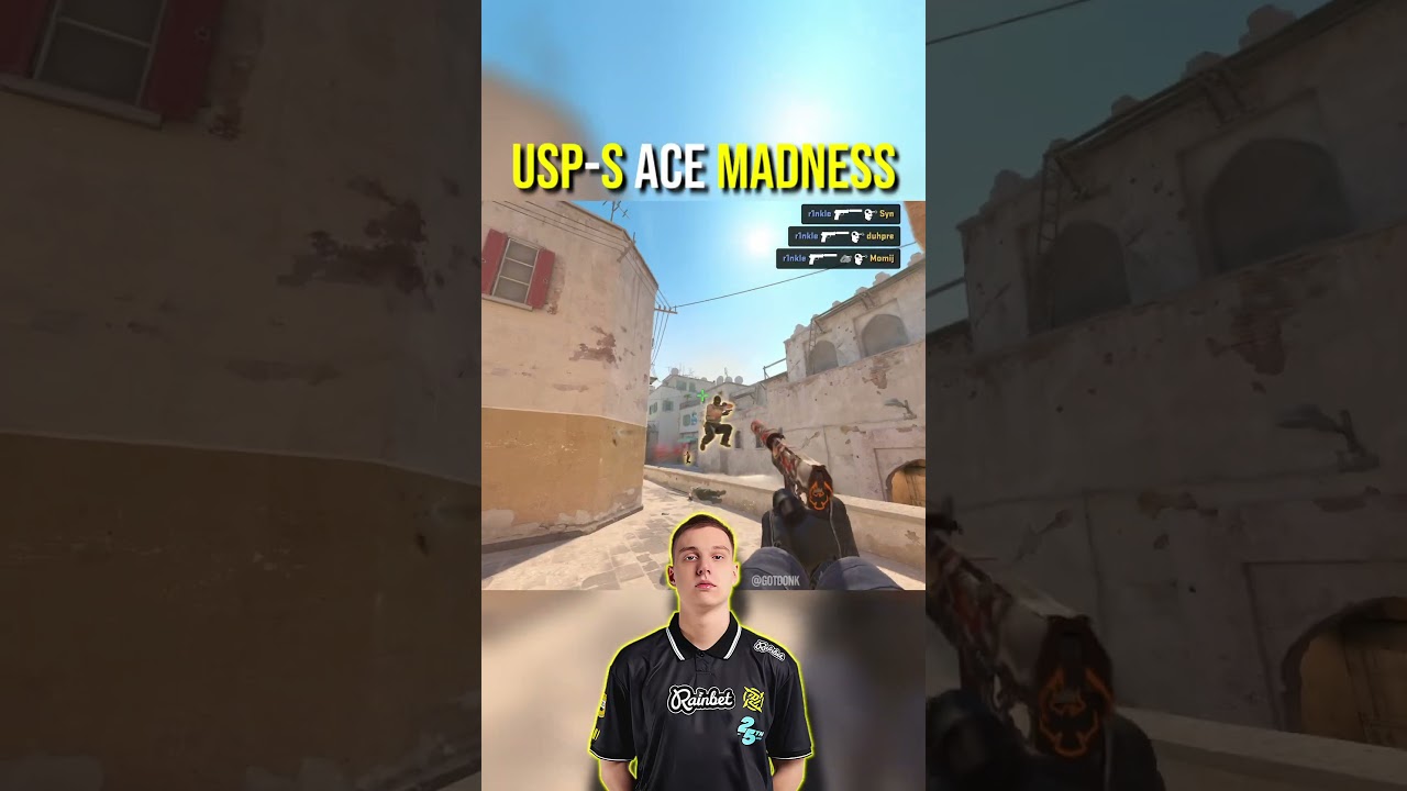 USP ONLY?! r1nkle Aces The Pistol Round From Balcony 😱🔥