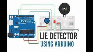 Lie Detector Using Arduino in Tinkercad | Buzzer & LED Alert | Simulation Only screenshot 5