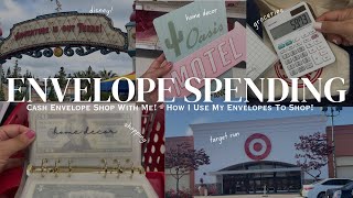 Shop With Me | Spending From My Envelopes | How I Shop Using Cash Envelopes | Disneyland, Target