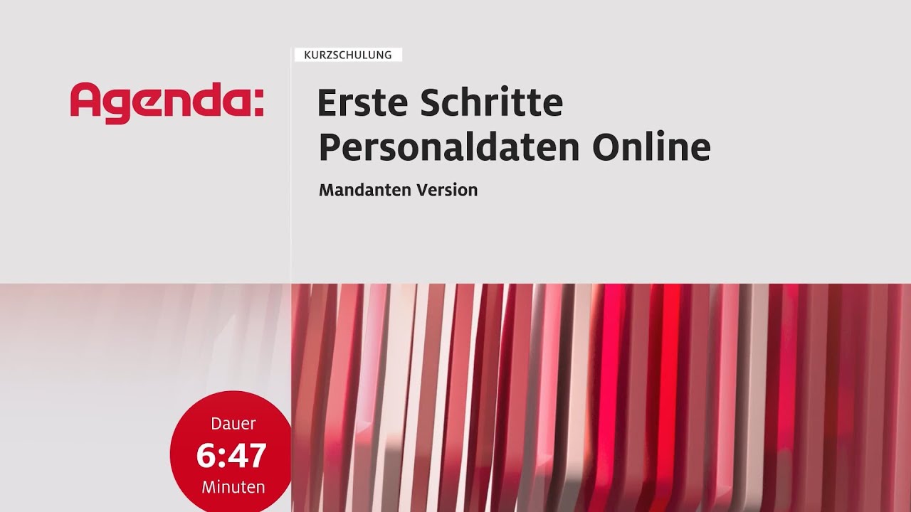 Erste Schritte Personaldaten Online (Mandanten-Version) – Cloud-Anwendungen | Agenda-Software-Tipp