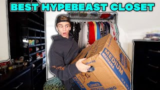 SETTING UP THE BEST HYPE CLOSET ON YOUTUBE!! (Rare Clothes AND Sneakers)