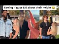 Seeing if guys lie about their height 🤣(COMPILATION) #shorts #funny #interview