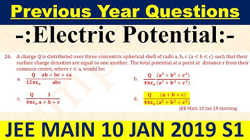 A charge Q is distributed over three concentric spherical shell of radii a, b, c  such that their