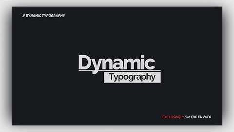 Dynamic Typography || Videohive After Effects Templates