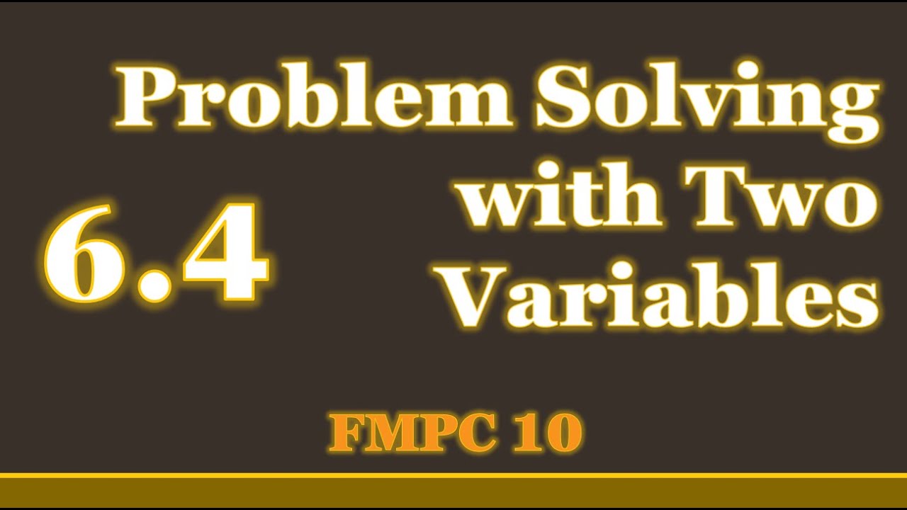 problem solving with two variables