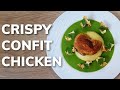 Michelin star CONFIT CHICKEN with LETTUCE VELOUTE at home