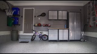 Extreme Garage Makeover A step by step description and guide of our garage renovation with some stop motion video of the floor and wall installation.