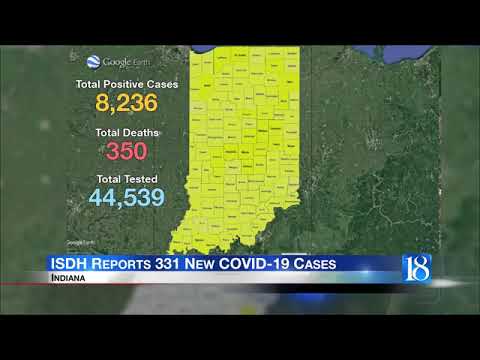 ISDH: 8,236 cases of coronavirus, 350 deaths in Indiana