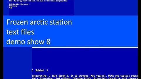 Frozen arctic station – text files, demo show 8