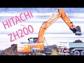 HITACHI　日立建機　ZH200　ハイブリッドショベル　大型ダンプへの土砂積み込み　重…