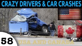 Car Crash Fails Compilation - North American Episode 58. Bad Drivers USA and CANADA