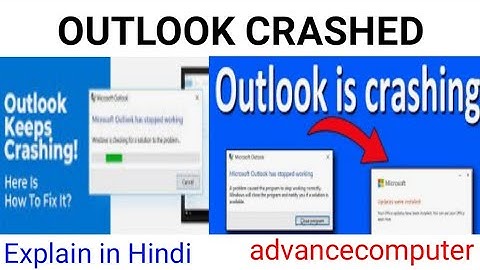 How to Fixed Outlook Crashing Frequently | Outlook Issues| Not responding | @Advancecomputer-u9j