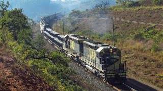 UMA HORA DE TRENS só com as "velhas" locomotivas em ação pelas Ferrovias de Minas-SD40,G12 e mais!!!