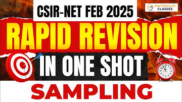 CSIR NET Feb 2025 | Rapid Revision 🚀| Sampling || Mathematical Sciences (Statistics) | Mathstats