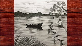Karakalem Manzara Resmi̇ Çi̇zi̇mi̇ Nasil Yapilir - Yeni Başlayanlar İçin Manzara Çizimi - Çizim Mektebi