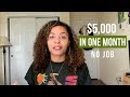 How I Made $5k in 1 Month from Side Hustles in College