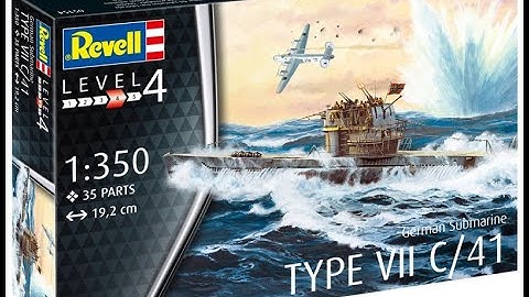 In Box Review of Revell 1/350 German type 7 Submarine