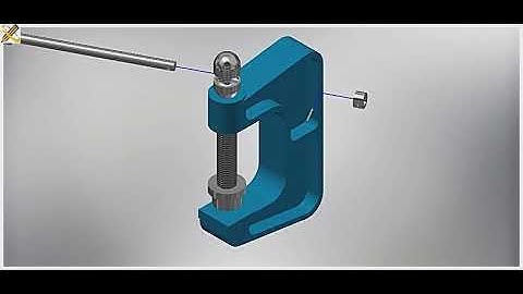 Clamp designed using Autodesk inventor