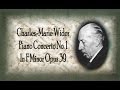Widor  piano concerto no 1 in f minor