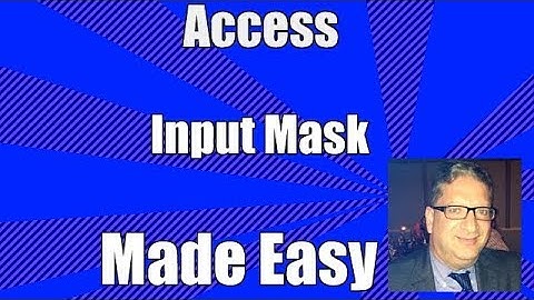 Access input mask and input mask wizard - Access 2007 2010 2013 2016 tutorial for beginners