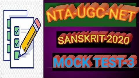 NTA-UGC-NET Sanskrit mock test-3