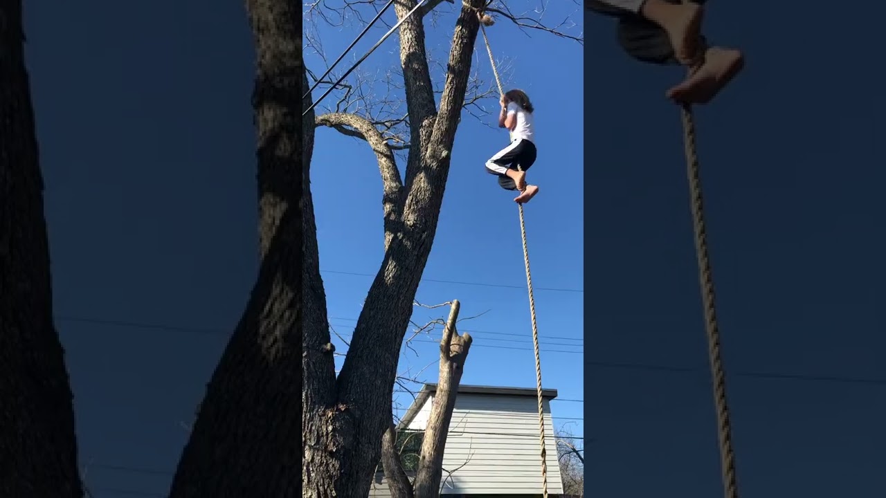 Family time, rope climbing 