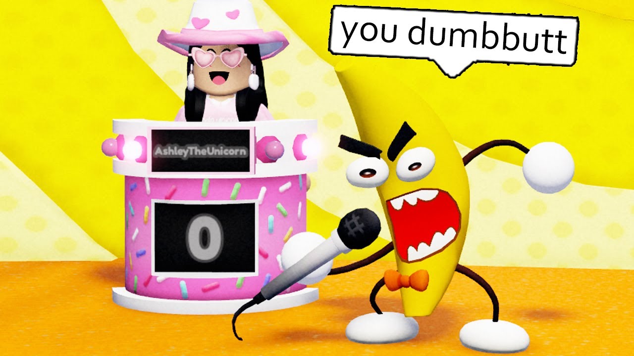 ROBLOX BRAIN GAME... Banana Man YELLED At Me 😭 YouTube