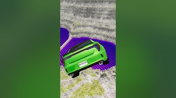Cars vs Giant Lava Pit - BeamNG.drive #beamng #shorts #beamngdrive #automobile #usa #viral #brasil