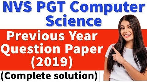 NVS PGT Computer Science previous year question paper | NVS PGT Computer Science study material