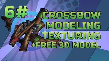 Blender 3d modeling - 6, modeling and texturing crossbow + free 3d model