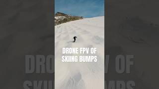 Drone FPV of a ski instructor in a mogul course #fpvdrone