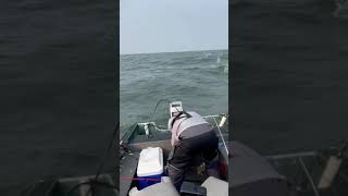 16 Ft Boat In Giant Waves On Lake Michigan