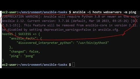 Remove Ansible Deprecation "Purple Message" Warning (Python)